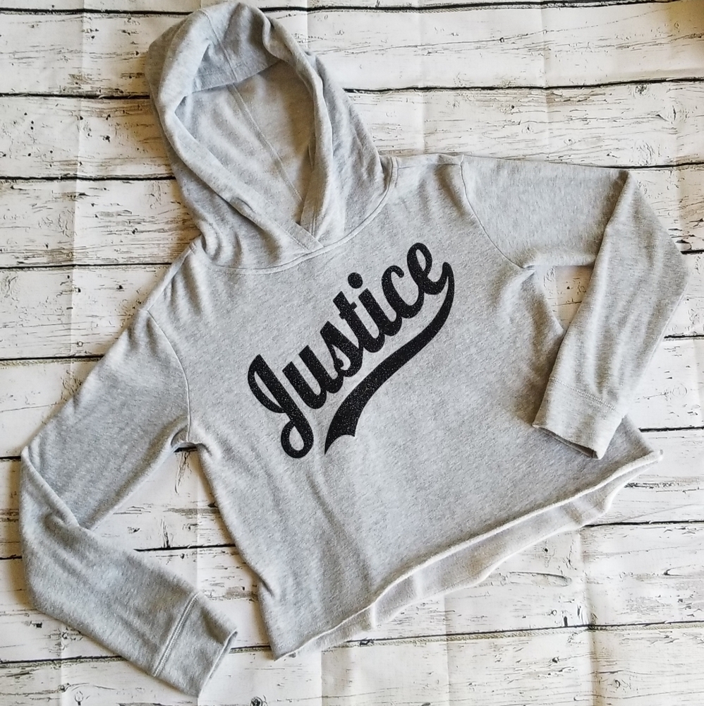 Justice crop hoodie